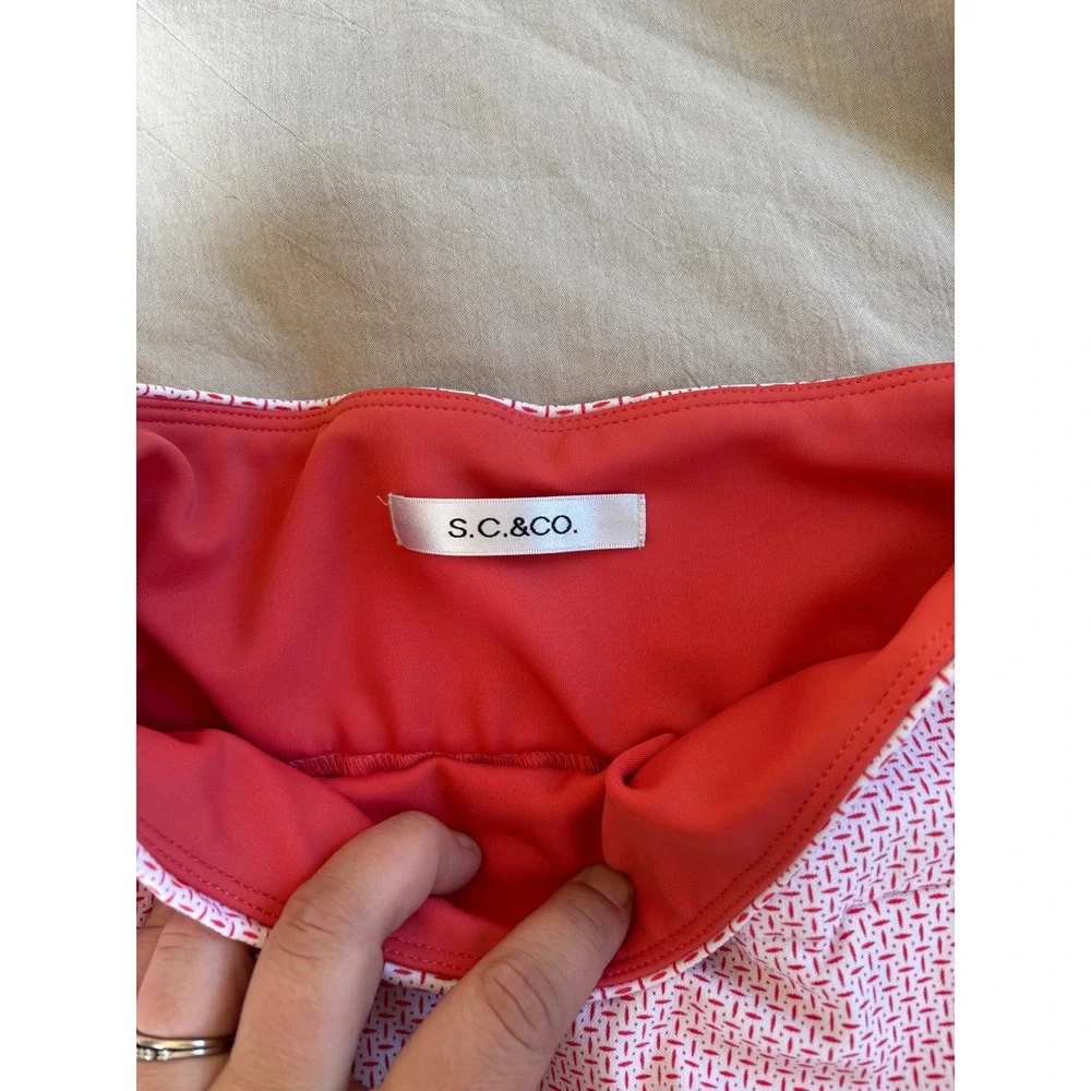 S.C. & Co. Sportswear Red White Geometric Print Golf Skort Size‎ Small